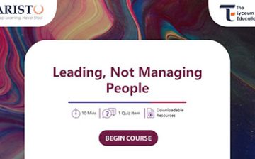 Leading, Not Managing People
